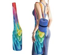 KHAUERBC Borsa da palestra Rainbow Dynamic Oga Mat Carrier, borsa per tappetino da yoga per donne e uomini. Borsa tote in tela leggera per yoga, pilates, studio, allenamento, uso all'aperto
