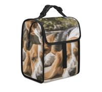 KHAUERBC Borsa per il pranzo con cane che riposa, a doppio scomparto a prova di perdite, borsa termica con manico, borsa per il pranzo per lavoro e viaggi