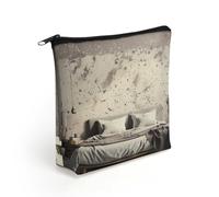 KHAUERBC Borsa per il trucco con cerniera per la decorazione della stanza per adulti,Piccola borsa per il trucco leggera,Borse cosmetiche per gli oggetti essenziali