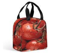 KHAUERBC Borsa portapranzo con pomodori rossi maturi, per donne e uomini, a prova di perdite, resistente e riutilizzabile, per lavoro, viaggi, attività all'aperto