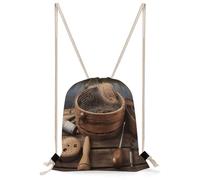 KHAUERBC Borsa rustica per attrezzi da pesca con coulisse, resistente agli spruzzi, borsa da palestra con cinghie regolabili, zaino per sport, palestra, viaggi, nuoto