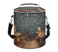KHAUERBC Borsa termica morbida per scuola matematica, multi-tasca, borsa da spiaggia isolata a prova di perdite, pieghevole, per spiaggia, viaggi, lavoro