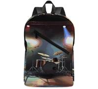 KHAUERBC Rock Band Stage Colorful Casual Daypack,Zaino da escursionismo-Slim Robusto,Zaino per computer portatile per Weekender, Escursionismo
