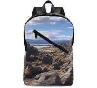KHAUERBC Rocks, zaino casual colorato con motivo scenico, zaino da escursionismo, sottile e robusto, zaino per computer portatile per weekend, escursionismo