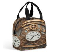 KHAUERBC Rusty Steampunk - Borsa per il pranzo per donne e uomini, a prova di perdite, resistente e riutilizzabile, per lavoro, viaggi, attività all'aperto