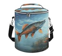 KHAUERBC Safflower Flying Fish - Borsa termica morbida multi-tasca, borsa da spiaggia isolata a prova di perdite, pieghevole, per spiaggia, viaggi, lavoro