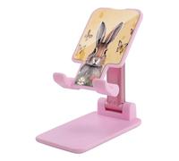 KHAUERBC Supporto per telefono con coniglio e farfalla, altezza e angolazione regolabili, supporto per telefono con schermi da 4 a 13 pollici, iPad, tablet, cellulare, per scrivania, viaggi, accessori
