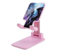 KHAUERBC Supporto per telefono con drago viola e luna viola, regolabile in altezza e angolo, supporto per telefono con telefoni da 4 a 13 pollici, iPad e tablet, supporto per telefono cellulare per