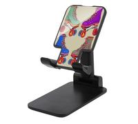 KHAUERBC Supporto per telefono con pattini a rotelle in stile retrò colorato, regolabile in altezza e inclinazione, supporto per telefono con schermi da 4 a 13 pollici, iPad, tablet, telefono
