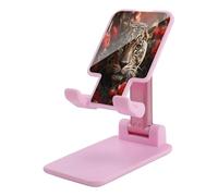 KHAUERBC Supporto per telefono con rosa rossa e tigre regolabile in altezza e angolazione, supporto per telefono con telefoni da 4 a 13 pollici, iPad e tablet, supporto per telefono cellulare per