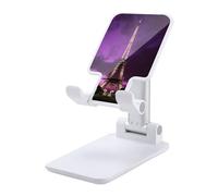 KHAUERBC Supporto per telefono con torre Eiffel viola, regolabile in altezza e angolazione, supporto per telefono con telefoni da 4 a 13 pollici, iPad, tablet, cellulare, per scrivania, viaggi