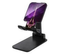 KHAUERBC Supporto per telefono con torre Eiffel viola, regolabile in altezza e angolazione, supporto per telefono con telefoni da 4 a 13 pollici, iPad, tablet, cellulare, per scrivania, viaggi
