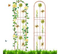 KHayRovies Griglie per tralicci in metallo, set da 2 pezzi, per piante rampicanti, per giardino, traliccio vintage, decorazione da giardino (rana)