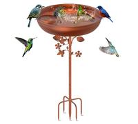 KHayRovies Mangiatoia per Uccelli Selvatici, Vassoio Mangiatoia, Abbeveratoio per Uccellini da Terra, Vaschetta in Ghisa da Giardino, Abbeveratoio per Da Esterno per Uccelli