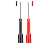 KHBUAB 1 Coppia Sonde Multimetro 2mm per Diagnostica Auto Puntali in Metallo Inossidabile e Rame Nichelato, Kit per Riparazione e Misura senza Danni