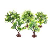 KHBUAB 10 Pezzi Alberi in Plastica Base per Miniature, Decorazione Paesaggio Realistica per Mondo in Miniatura e Decorazione Casa