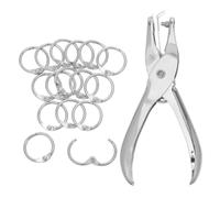 KHBUAB 101 Pezzi Anelli in Metallo Argento 15mm per Raccoglitori Rotondi, Compatibili Quaderni e Documenti, per Progetti DIY e Ufficio