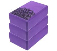 KHBUAB 3 Pezzi Blocchi Yoga in Eva ad Alta Densità, Leggeri e Resistenti, per Aumentare la Flessibilità lo Stretching Durante Esercizi di Yoga e Fitness Colore Casuale
