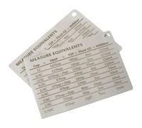 KHBUAB Calamite Tabella di Conversione delle Misure e Acciaio Inossidabile 2 Pezzi Supporto Magnetico per Frigorifero per Cucina e Cottura