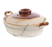 KHBUAB Casseruola e Trasferimento Calore con Manico da 0,5l in Terracotta Tecnologia Monoblocco per Cucina Domestica per Cottura e Noodle Stili multipli Stili multipli