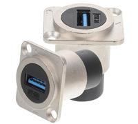 KHBUAB Connettore USB da Pannello USB 3.0 Passante d 2 Pezzi