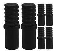 KHBUAB Connettori Filettati Compatibile Multifunzione Set 6 Pezzi Nero in Plastico per Manico Scopa Spazzolone Estensibile per Pulizia Domestica