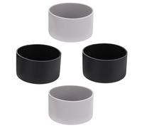 KHBUAB Copertura Inferiore Bottiglia Antiscivolo in Silicone Nero 4 Pezzi | Diametro 7-7, 5cm, Riduce Trasferimento di Calore, Design Semplice e Pratico