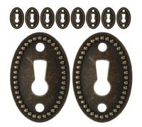 KHBUAB Copri Buco della Serratura Ovale in Lega di Zinco Vintage, 10 Pezzi per Cassettiere e Mobili, Decorazione Pratica ed Elegante per Casa e Ufficio