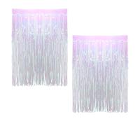 KHBUAB Cortina Decorativa per Feste in Plastica 2 Pezzi, Cortina Pioggia Delicata e Portatile per Decorare Porte e Finestre in Eventi e Matrimoni