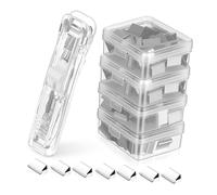 KHBUAB Cucitrice Portatile per Ufficio Leggera in Plastico e Ferro Dispenser Clip per Documenti, per Gestire Fogli e Organizzare Materiali in Modo Efficiente Stili multipli
