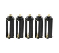 KHBUAB Custodia per Batterie Aaa 3 Slot in Abs Nero Meccanismo di Bloccaggio e Rilascio una Mano, Set da 5 Pezzi per Uso Domestico e Fotografia