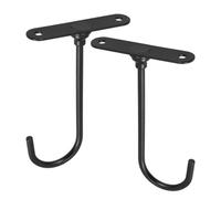 KHBUAB Ganci per Banane Design Girevole in Ferro Nero 2 Pezzi da Soffitto e Conservazione Prolungata della Frutta