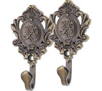 KHBUAB Ganci Rimuovere Vintage e da Installare Design in Rosa a Facili 2 Pezzi Lega di Zinco per Tende Parete Salotto