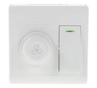 KHBUAB Interruttore Dimmer per Ventilatore da Soffitto Manopola Regolabile, Pannello di Controllo Doppio Unipolare da Parete, Adatto per Uso Domestico e Sala Riunioni