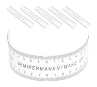KHBUAB Righello Visibile 6 a Pezzi per Sopracciglia Pvc Flessibile e Scala Strumento Mappatura e Simmetria Principianti e Tatuatori a Casa in Movimento