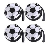 KHBUAB Set 4 Pezzi Borsa Calcio in Latta Creativa e Leggera, Portamonete Tondo Riutilizzabile per Monete, da Mettere nello Zaino nella Borsa Colore Casuale