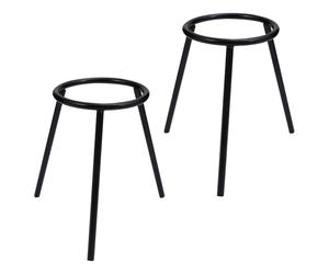 KHBUAB Supporto in Ferro per Treppiede 2 Pezzi, Stand per Lampada ad Alcool Resistente al Calore, Attrezzatura per Laboratorio Chimico e Scuola, Accessorio Stabile per Esperimenti