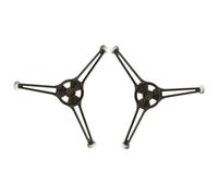 KHBUAB Supporto Microonde 2 Pezzi Tre Bracci e Tre Ruote in Plastica Nero per Vassoio Vetro Forno 24,5 Cm, Base Girevole per Piatto Microonde Colore Casuale