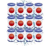 KHDFID Cartucce filtranti per piscina tipo II, filtro Flowclear, per filtro Bestway 58094, filtro efficiente per la pulizia della piscina (12 pezzi)