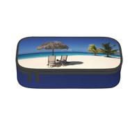 KHDKLXOHZ Astuccio per matite Jamaica Beach, di grande capacità, astuccio per cancelleria, astuccio per cancelleria da ufficio, multifunzione, con scomparto per matite per ragazze e ragazzi, 3D