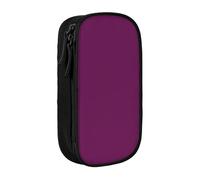 KHDKLXOHZ Carino Morning Glory, astuccio viola di grande capacità, astuccio per cancelleria, astuccio con scomparti con cerniera, per studenti scolastici, ragazze, ragazzi, donne, uomini, Nero , 3 D