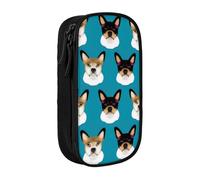KHDKLXOHZ Cute Dogs - Astuccio per penne di grande capacità, astuccio per cancelleria, astuccio con scomparti con cerniera, per studenti scolastici, ragazze, ragazzi, donne, uomini, Nero , 3 D, Zaino