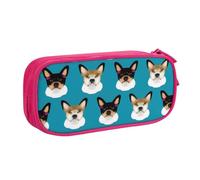 KHDKLXOHZ Cute Dogs - Astuccio per penne di grande capacità, astuccio per cancelleria, astuccio con scomparti con cerniera, per studenti scolastici, ragazze, ragazzi, donne, uomini, rosa, 3 D, Zaino
