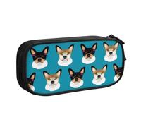 KHDKLXOHZ Cute Dogs - Astuccio per penne di grande capacità, astuccio per cancelleria, astuccio con scomparti con cerniera, per studenti scolastici, ragazze, ragazzi, donne, uomini, Nero , 3 D, Zaino