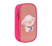 KHDKLXOHZ Cute Pig - Astuccio per matite di grande capacità, astuccio per cancelleria, astuccio con scomparti con cerniera, per scuola, studenti, ragazze, ragazzi, donne, uomini, rosa, 3 D, Zaino per