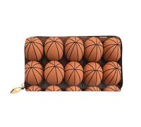 KHDKLXOHZ Elegante borsa lunga in pelle da donna | basket arancione | portafoglio in pelle PU con cerniera pochette borsa porta carte di credito portafoglio portamonete organizer pochette, 3D, Taglia