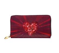 KHDKLXOHZ Elegante borsa lunga in pelle da donna | Buon San Valentino | Portafoglio in pelle PU con cerniera pochette borsa porta carte di credito portafoglio portamonete organizer pochette, 3D,