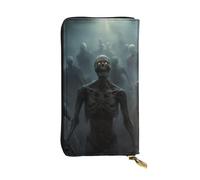 KHDKLXOHZ Elegante portafoglio lungo in pelle con molti zombie, borsa in pelle PU di grande capacità, porta carte di credito, pochette elegante per donne e uomini, 3D, Taglia unica, Classico