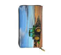 KHDKLXOHZ Elegante portafoglio lungo in pelle con trattore da fattoria fantasy da donna, grande capacità, custodia porta carte di credito, pochette elegante per donne e uomini, 3D, Taglia unica,
