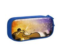 KHDKLXOHZ Grazioso astuccio con note musicali di pianoforte e violino, grande capacità, astuccio per cancelleria, astuccio con scomparti con cerniera, per studenti di scuola, ragazze, ragazzi, donne